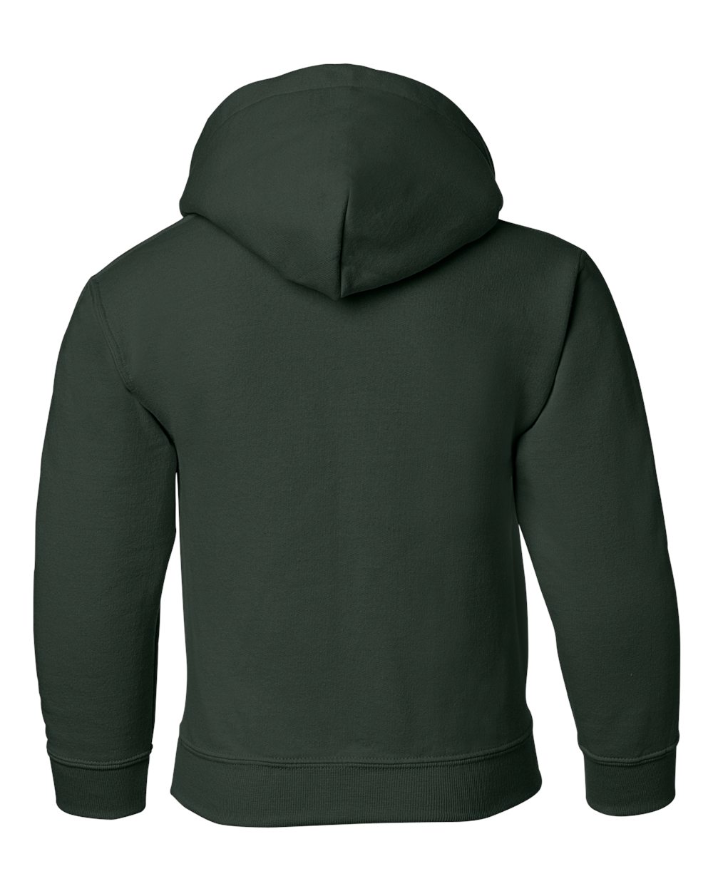 Gildan 18500B Youth Heavy Blend™ Hooded Sweatshirt in Forest, back