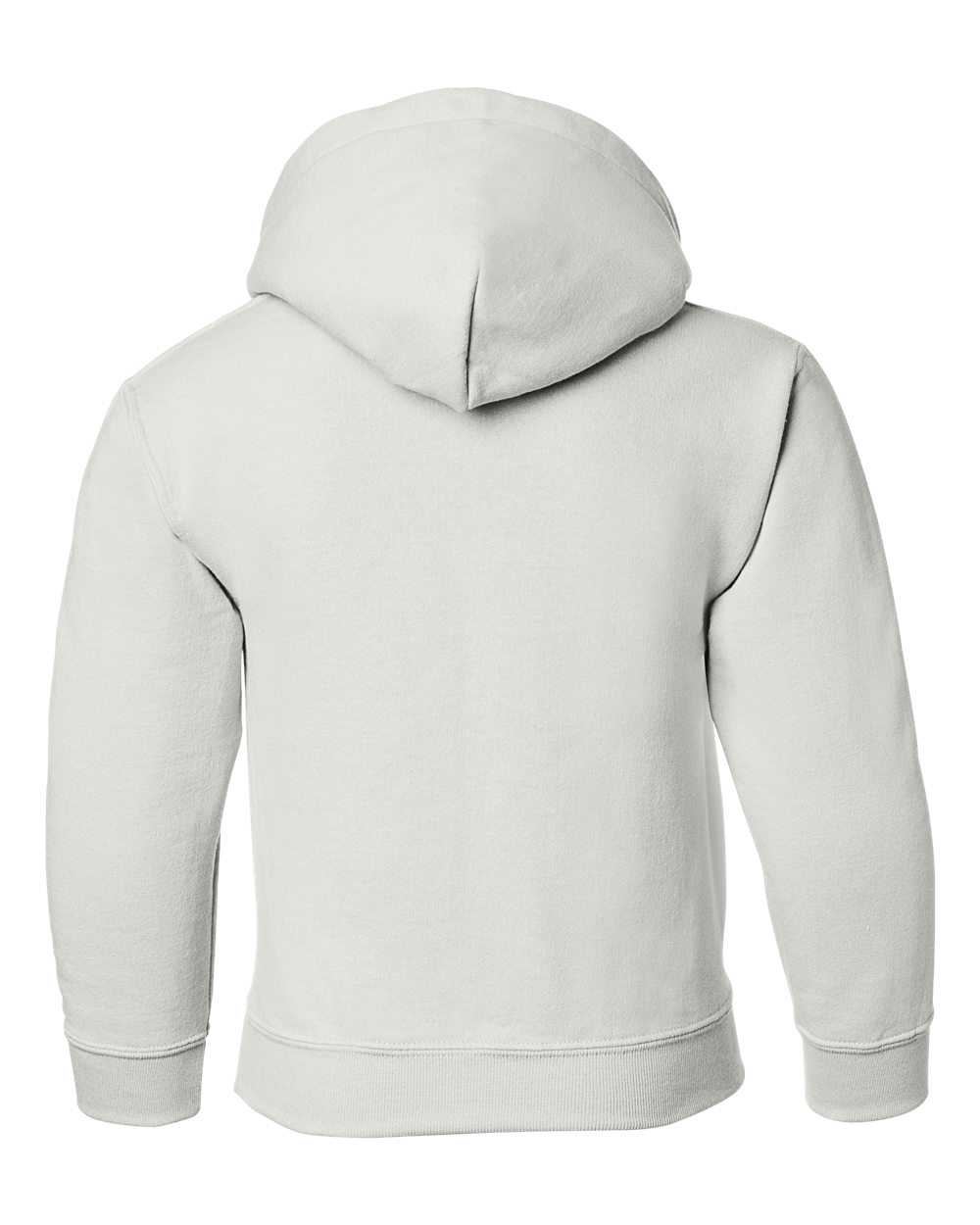 Gildan 18500B Youth Heavy Blend™ Hooded Sweatshirt in White, back
