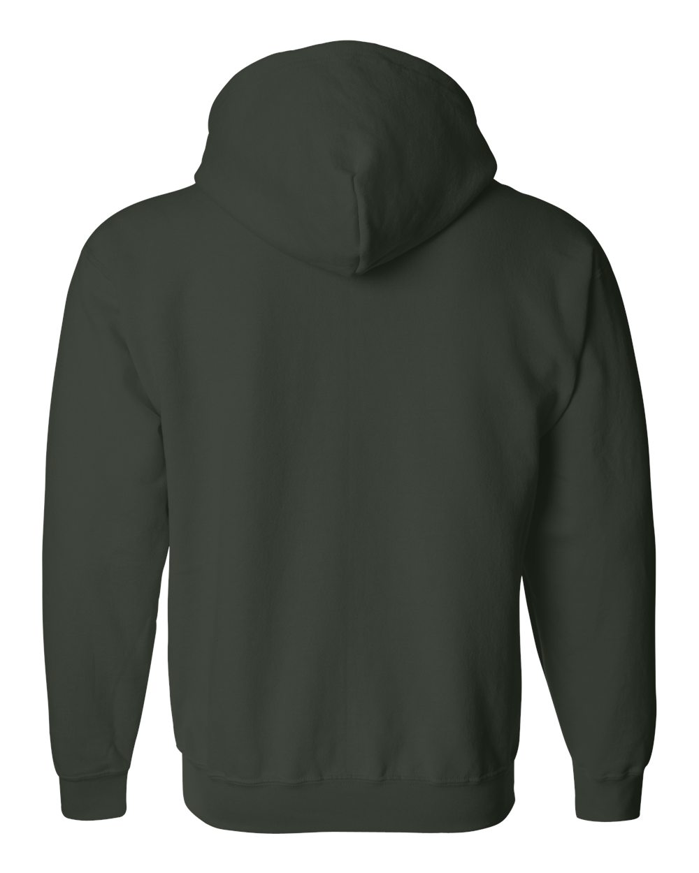 Gildan 18600 Unisex Heavy Blend™ Full-Zip Hooded Sweatshirt in Forest, back