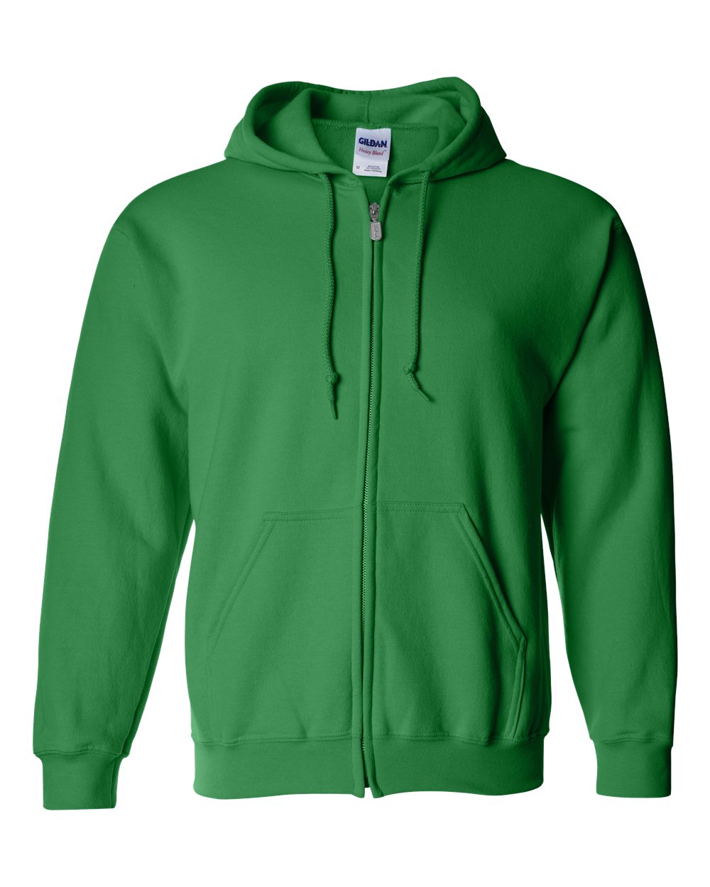 Gildan 18600 Unisex Heavy Blend™ Full-Zip Hooded Sweatshirt in Irish Green