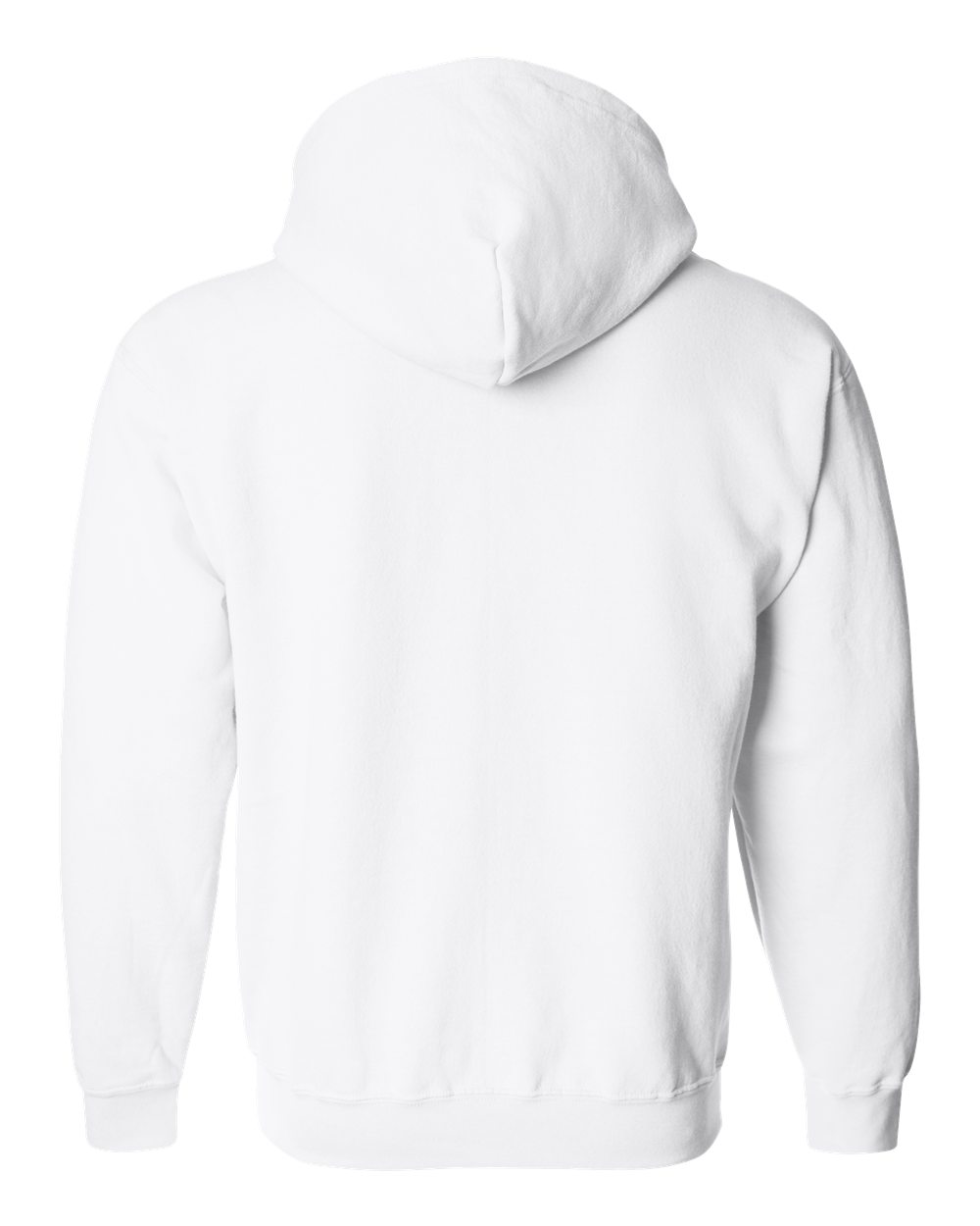 Gildan 18600 Unisex Heavy Blend™ Full-Zip Hooded Sweatshirt in White, back