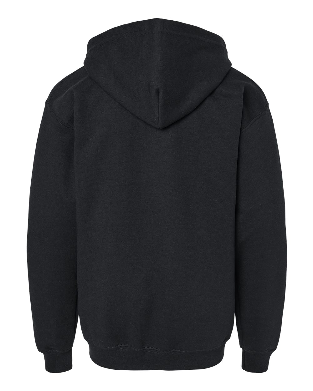 Gildan 18600B Youth Heavy Blend™ Full-Zip Hooded Sweatshirt in Black, back