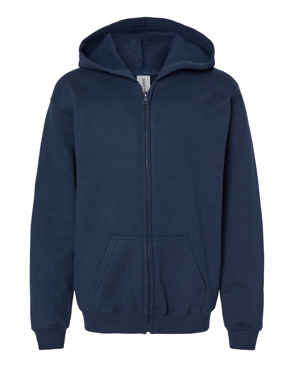 Gildan 18600B Youth Heavy Blend™ Full-Zip Hooded Sweatshirt in Navy