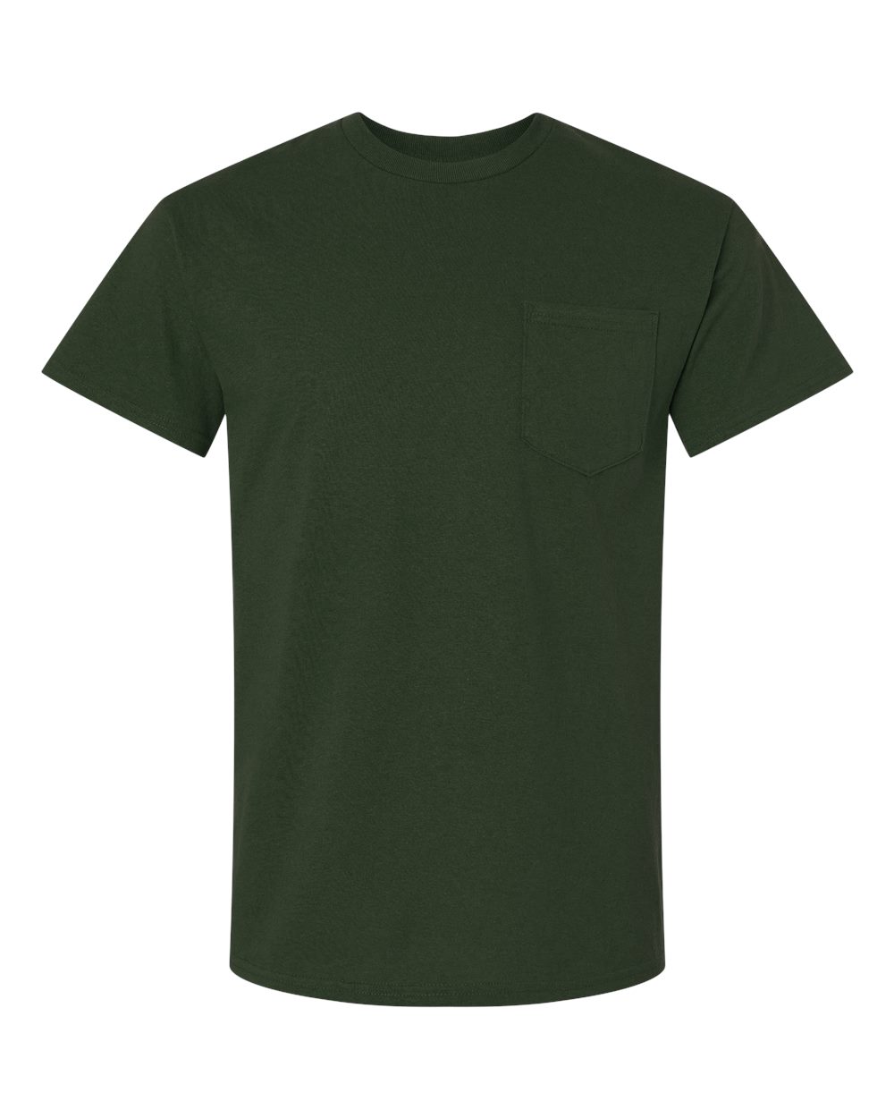 Gildan 2300 Unisex Ultra Cotton® Pocket T-Shirt in Forest Green
