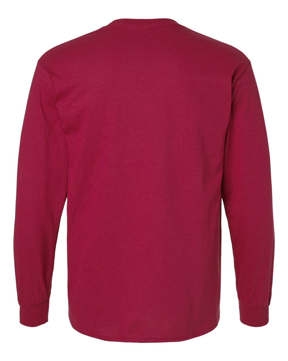 Gildan 2400 Unisex Ultra Cotton® Long Sleeve T-Shirt in Cardinal Red, back