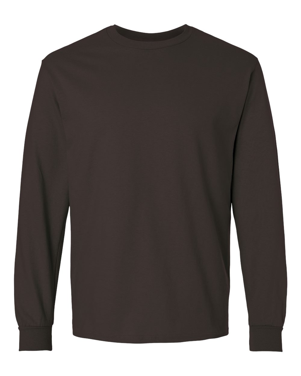 Gildan 2400 Unisex Ultra Cotton® Long Sleeve T-Shirt in Dark Chocolate