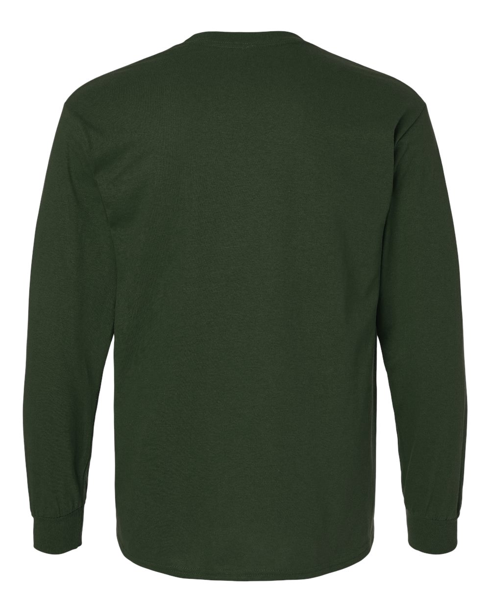 Gildan 2400 Unisex Ultra Cotton® Long Sleeve T-Shirt in Forest Green, back