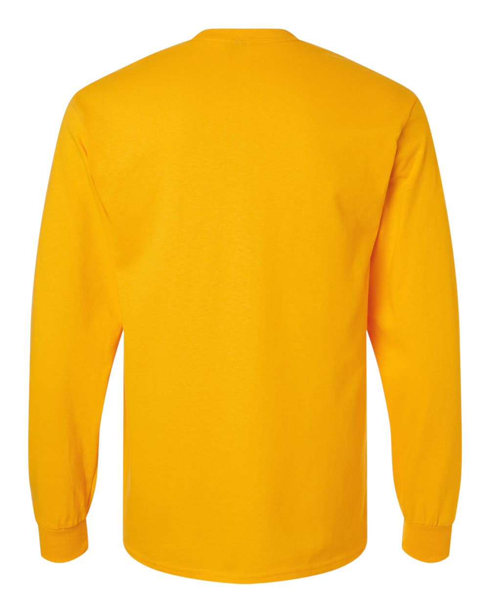 Gildan 2400 Unisex Ultra Cotton® Long Sleeve T-Shirt in Gold, back