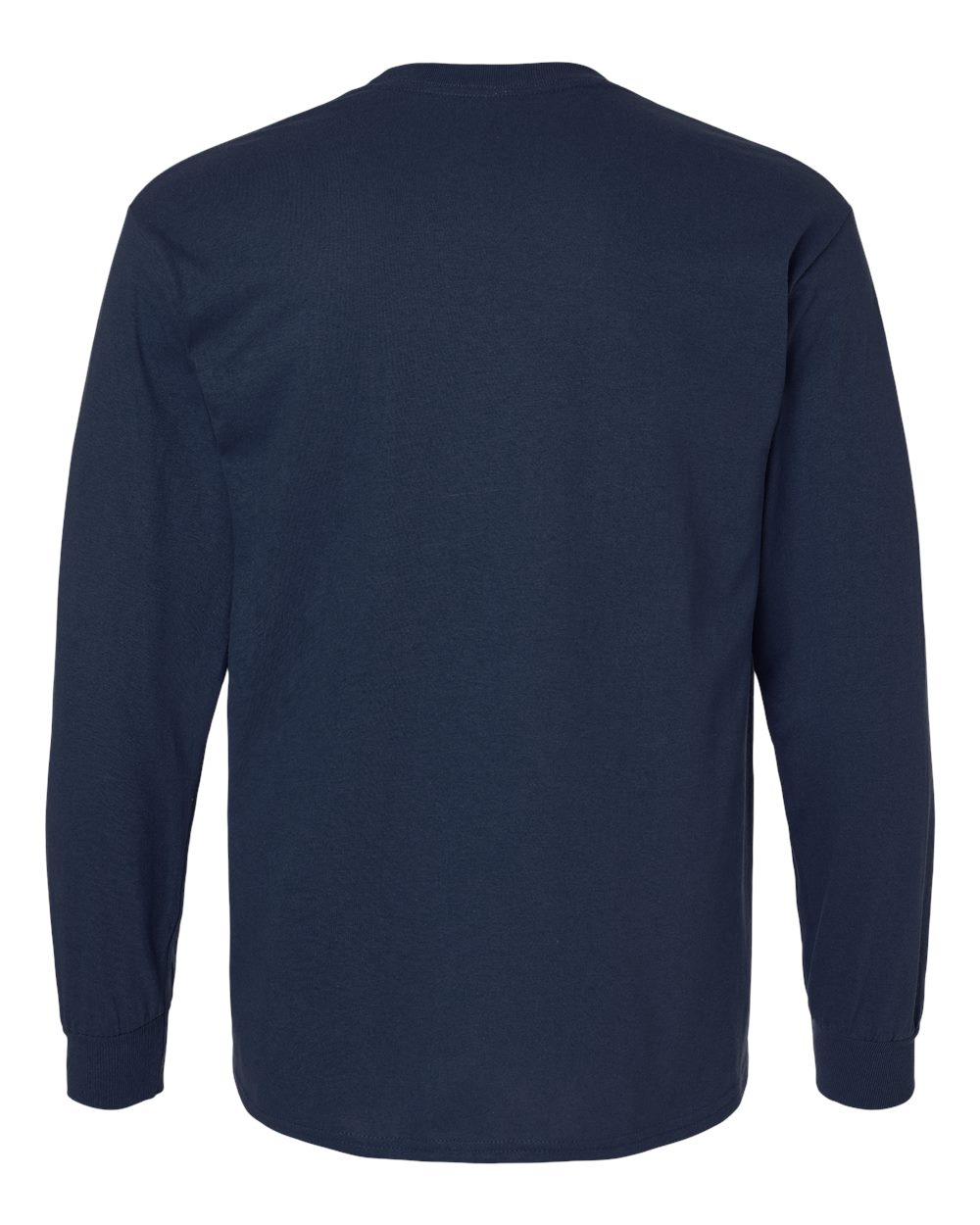 Gildan 2400 Unisex Ultra Cotton® Long Sleeve T-Shirt in Navy, back