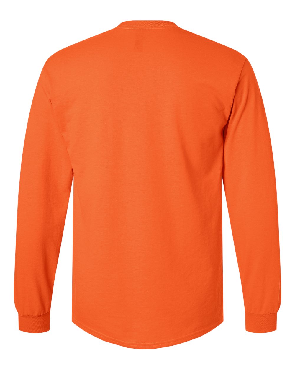 Gildan 2400 Unisex Ultra Cotton® Long Sleeve T-Shirt in Orange, back