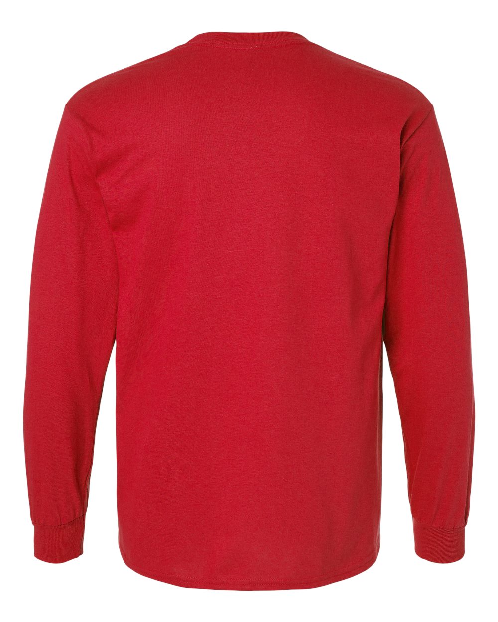 Gildan 2400 Unisex Ultra Cotton® Long Sleeve T-Shirt in Red, back