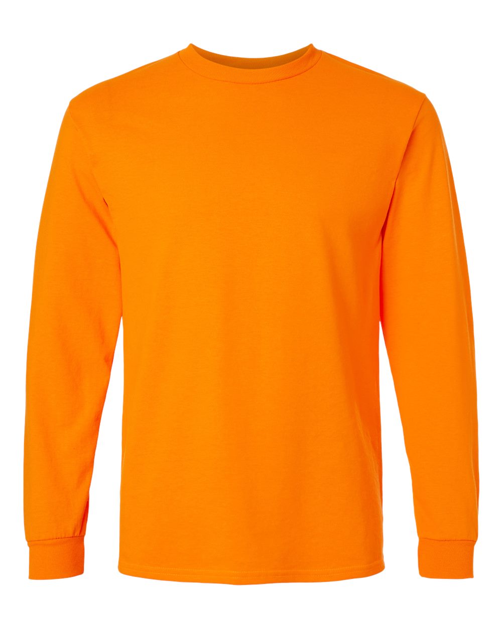 Gildan 2400 Unisex Ultra Cotton® Long Sleeve T-Shirt in Safety Orange
