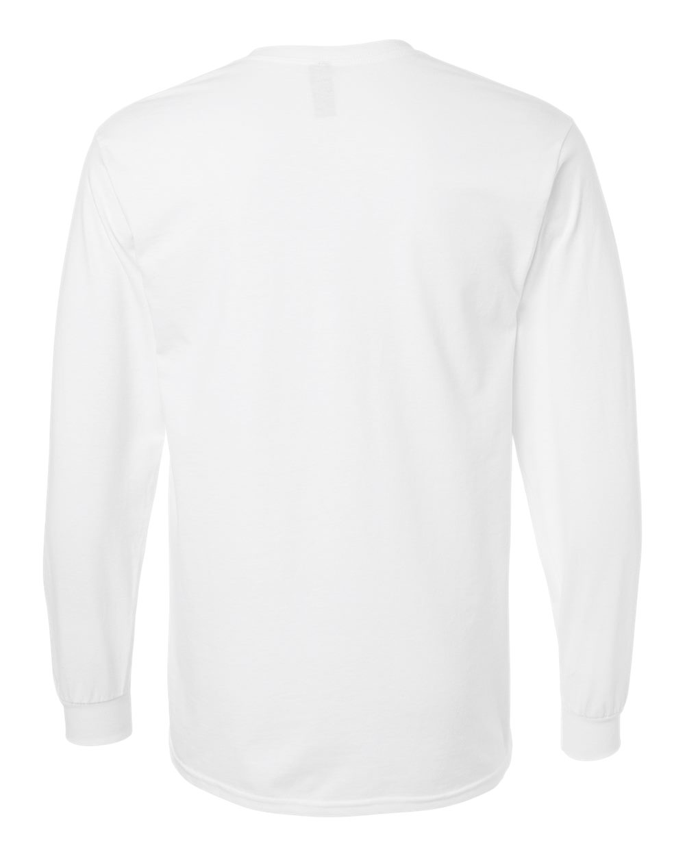 Gildan 2400 Unisex Ultra Cotton® Long Sleeve T-Shirt in White, back