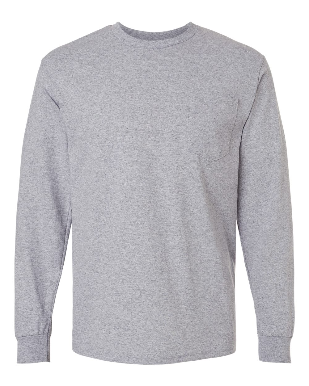 Gildan 2410 Unisex Ultra Cotton® Long Sleeve Pocket T-Shirt in Sport Grey