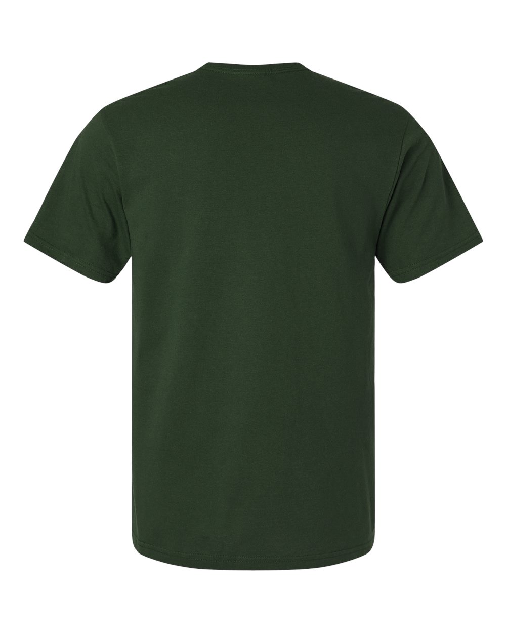 Gildan 3000 Unisex Light Cotton T-Shirt in Forest Green, back