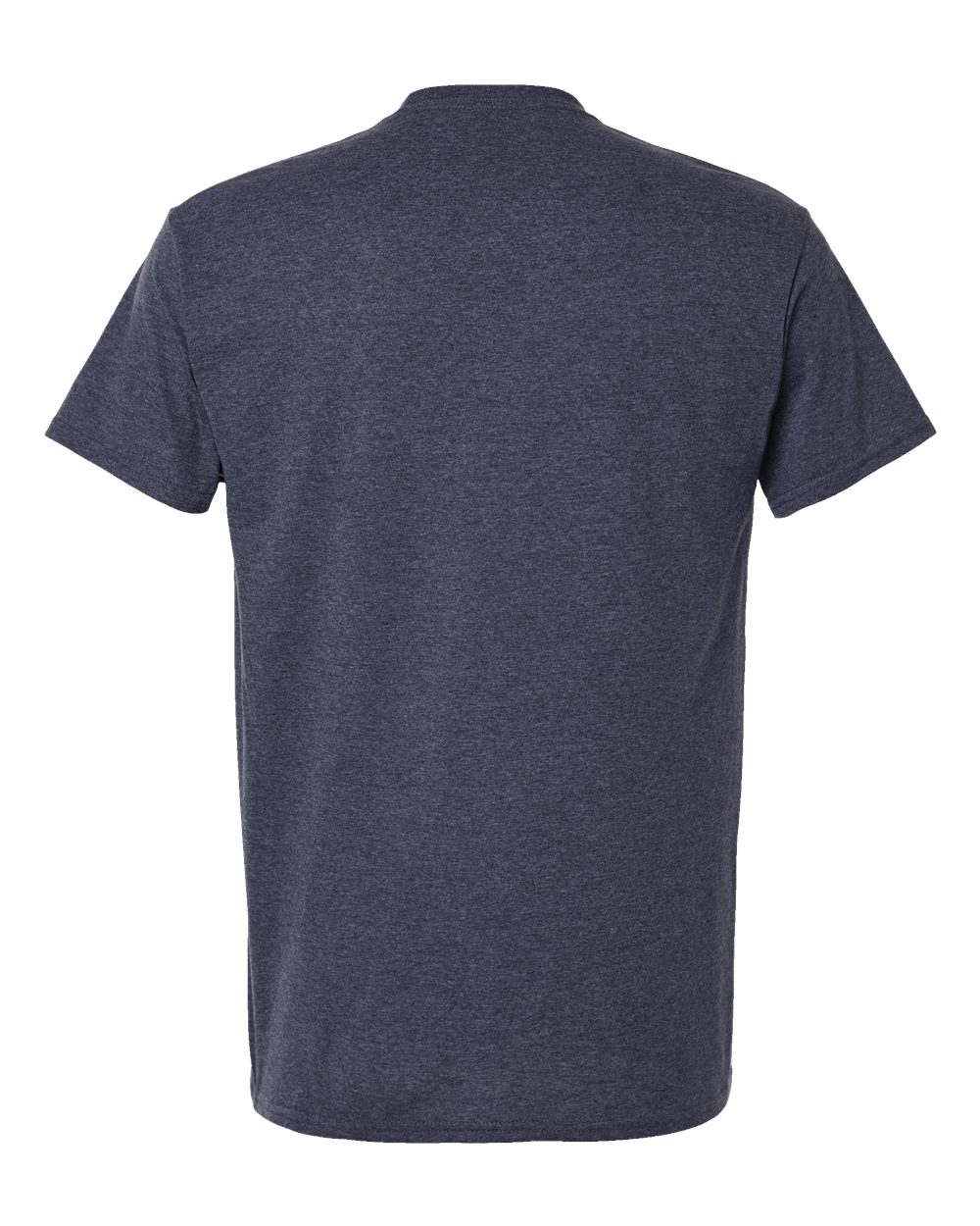 Gildan 3000 Unisex Light Cotton T-Shirt in Heather Navy, back