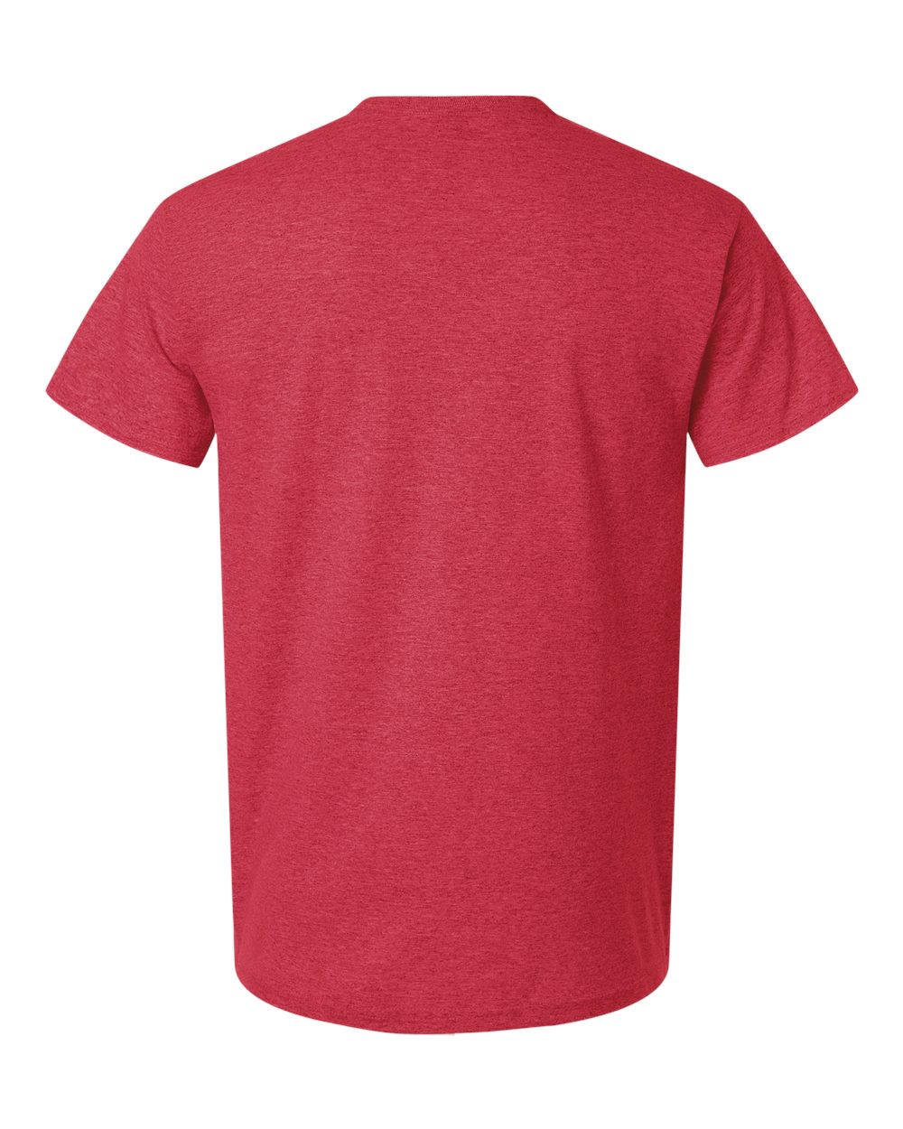 Gildan 3000 Unisex Light Cotton T-Shirt in Heather Red, back