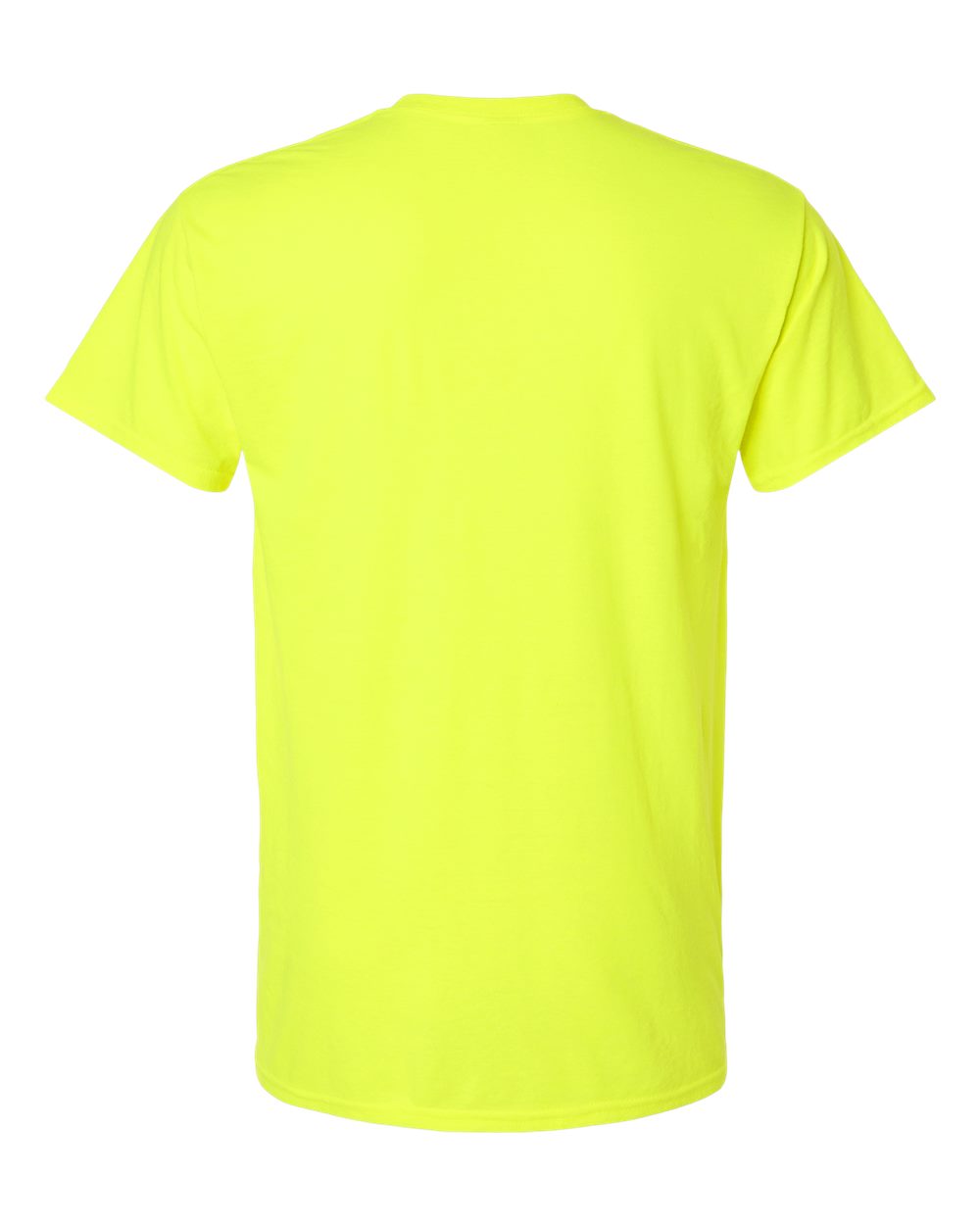 Gildan 3000 Unisex Light Cotton T-Shirt in Safety Green, back