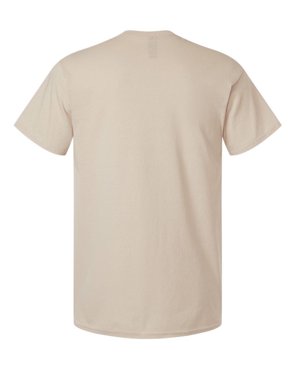 Gildan 3000 Unisex Light Cotton T-Shirt in Sand, back