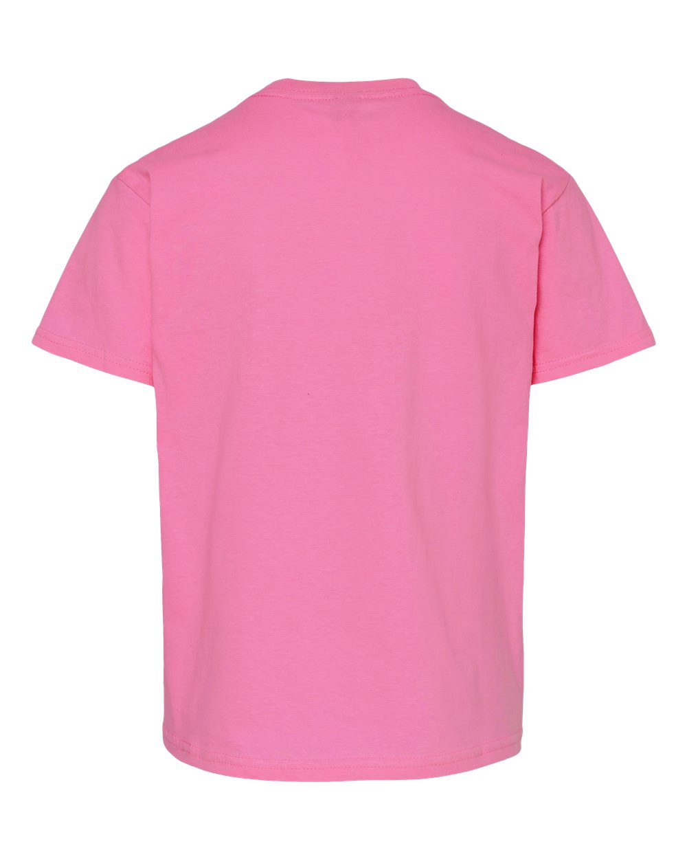 Gildan 3000B Youth Light Cotton T-Shirt in Azalea, back