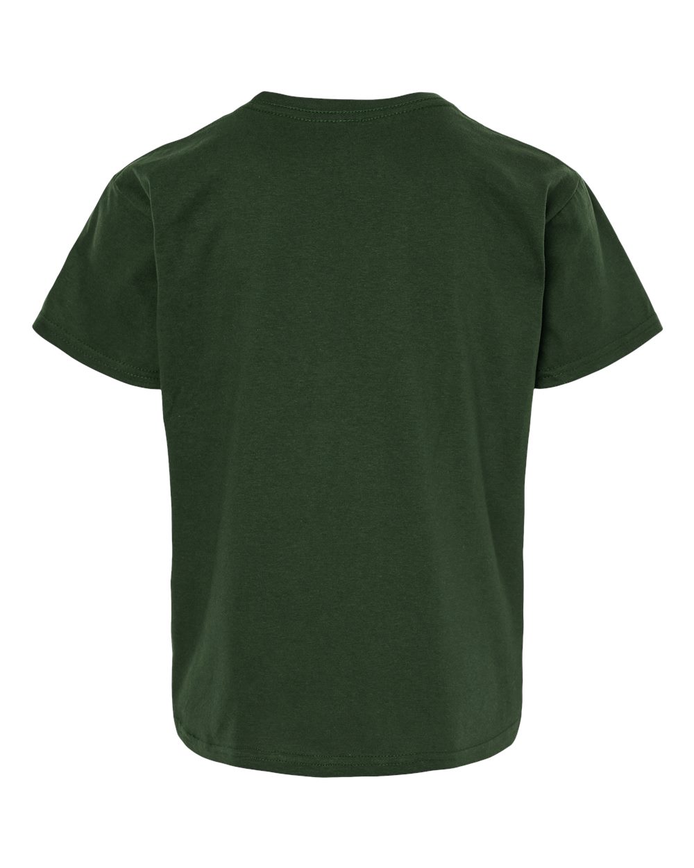 Gildan 3000B Youth Light Cotton T-Shirt in Forest Green, back