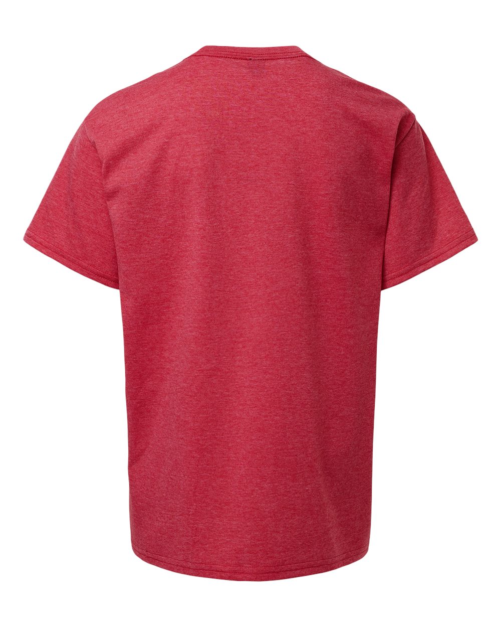Gildan 3000B Youth Light Cotton T-Shirt in Heather Red, back