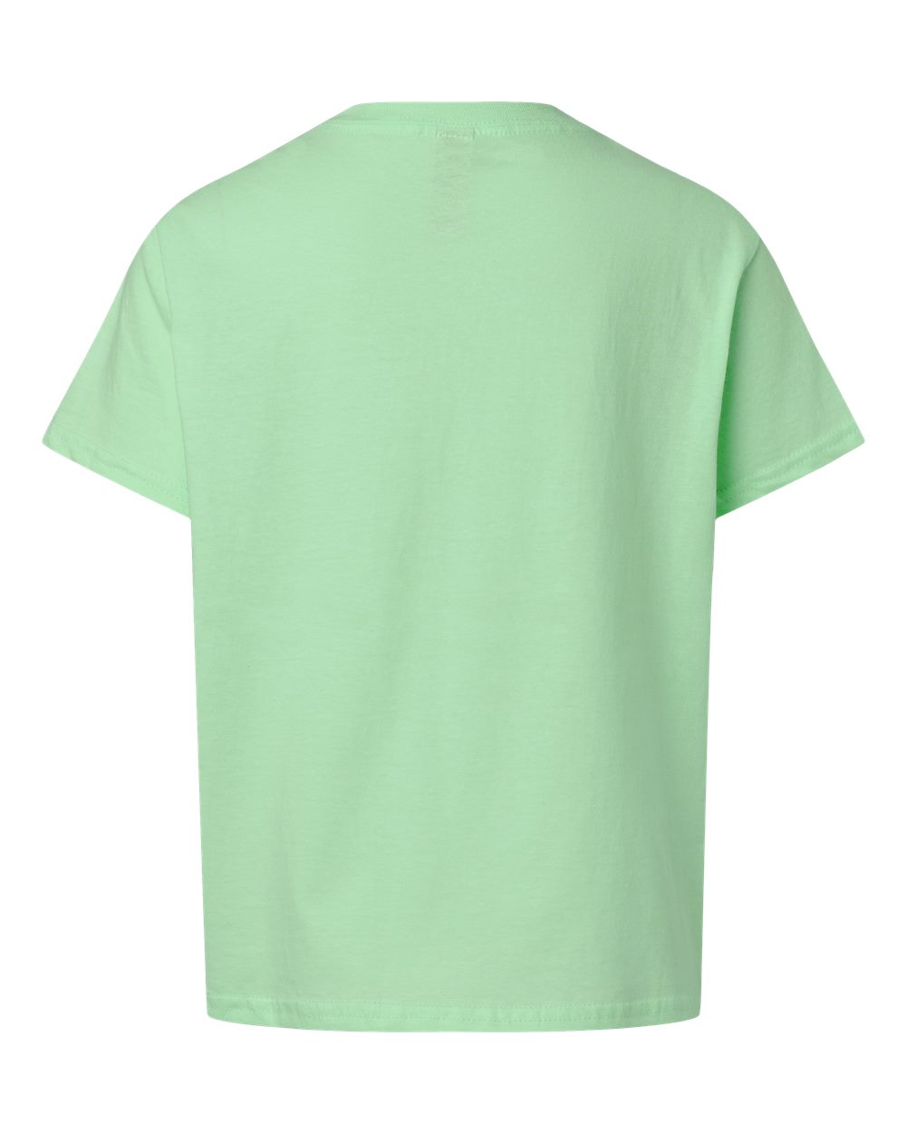 Gildan 3000B Youth Light Cotton T-Shirt in Mint Green, back