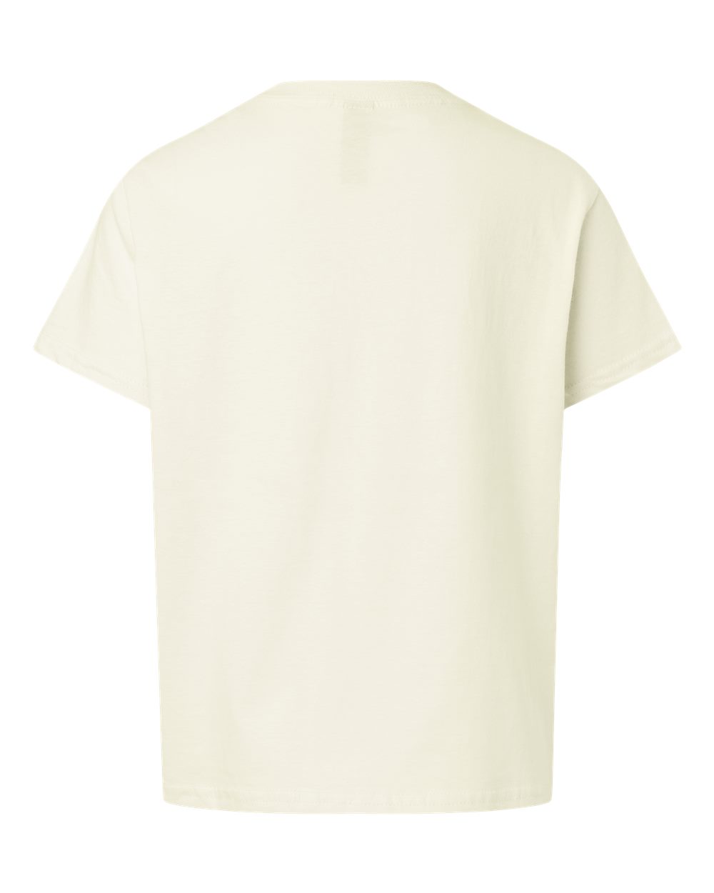 Gildan 3000B Youth Light Cotton T-Shirt in Off White, back