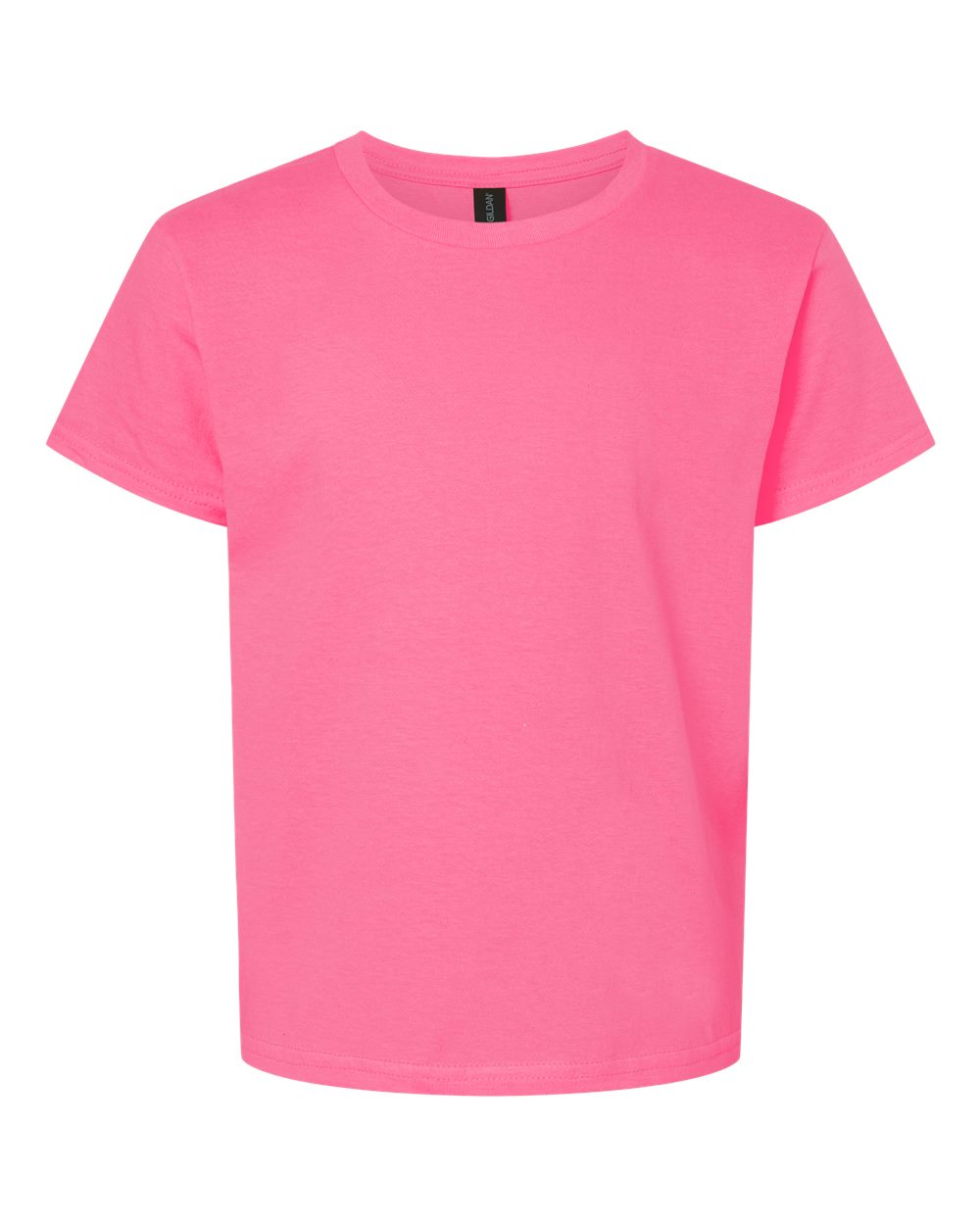 Gildan 3000B Youth Light Cotton T-Shirt in Safety Pink