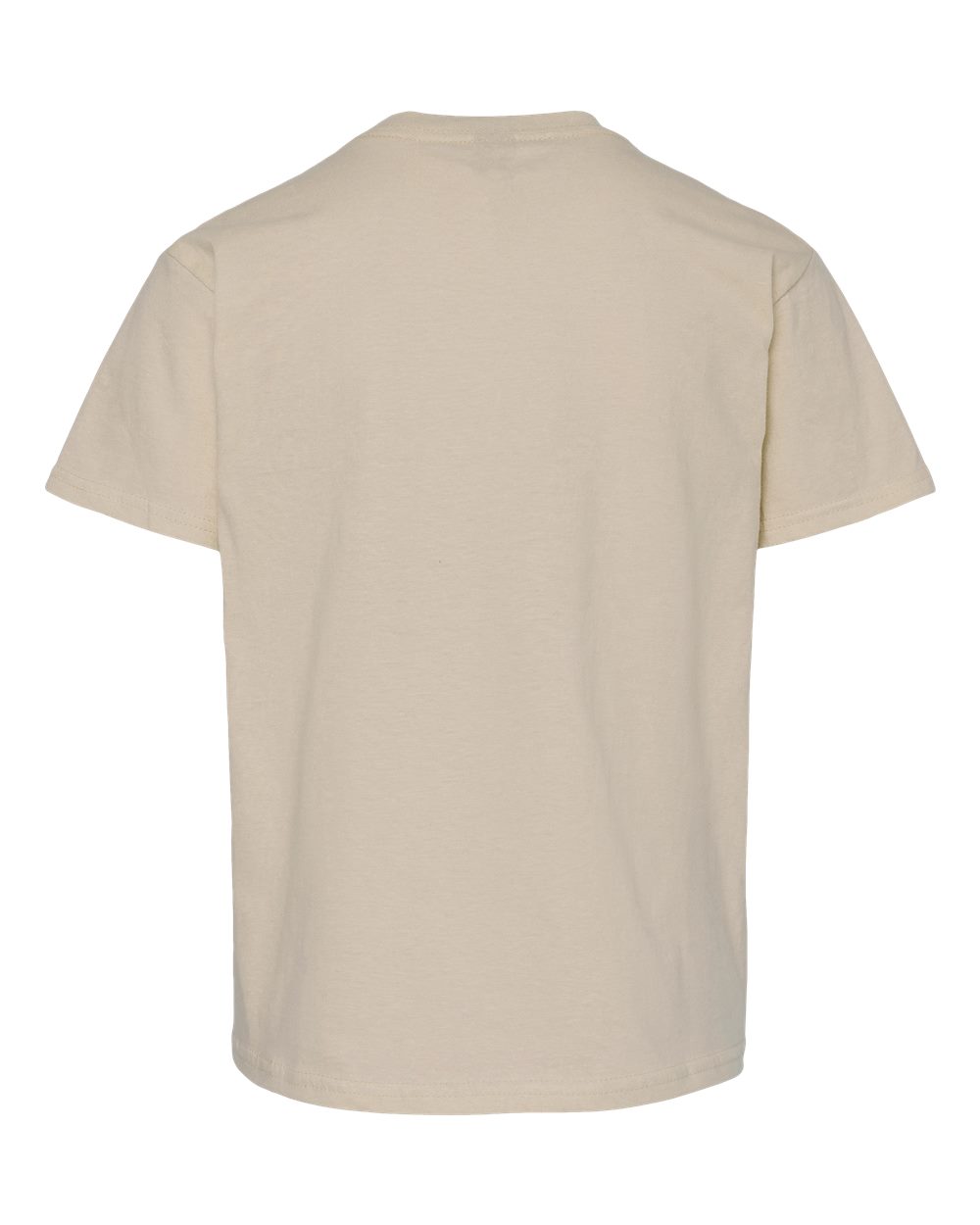 Gildan 3000B Youth Light Cotton T-Shirt in Sand, back