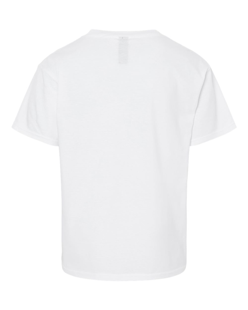 Gildan 3000B Youth Light Cotton T-Shirt in White, back