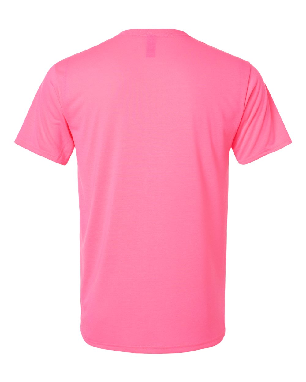 Gildan 42000 Unisex Performance® T-Shirt in Safety Pink, back