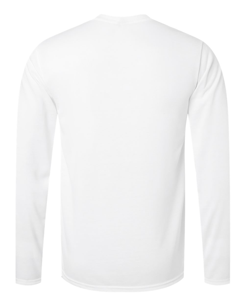 Gildan 42400 Unisex Performance® Long Sleeve T-Shirt in White, back