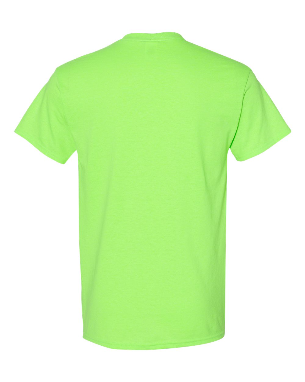 Gildan 5000 Unisex Heavy Cotton™ T-Shirt in Neon Green, back