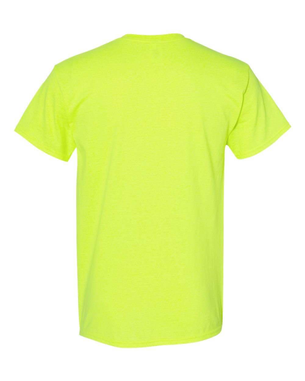 Gildan 5000 Unisex Heavy Cotton™ T-Shirt in Safety Green, back