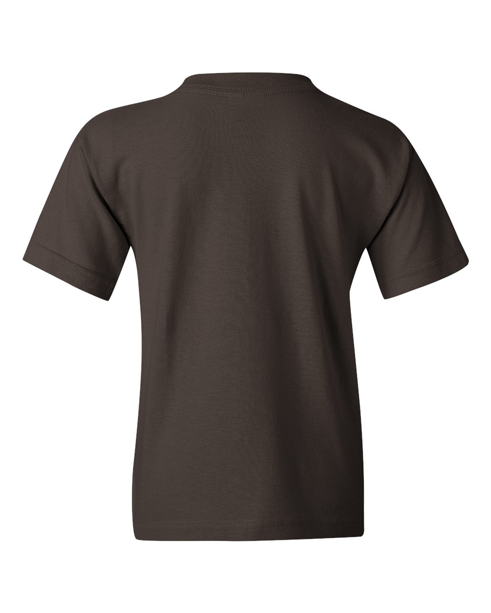 Gildan 5000B Youth Heavy Cotton™ T-Shirt in Dark Chocolate, back