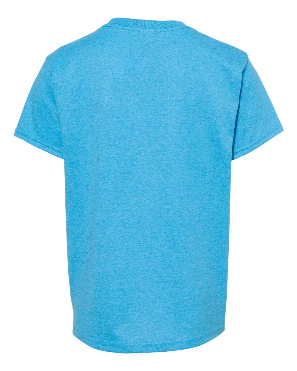Gildan 5000B Youth Heavy Cotton™ T-Shirt in Heather Sapphire, back