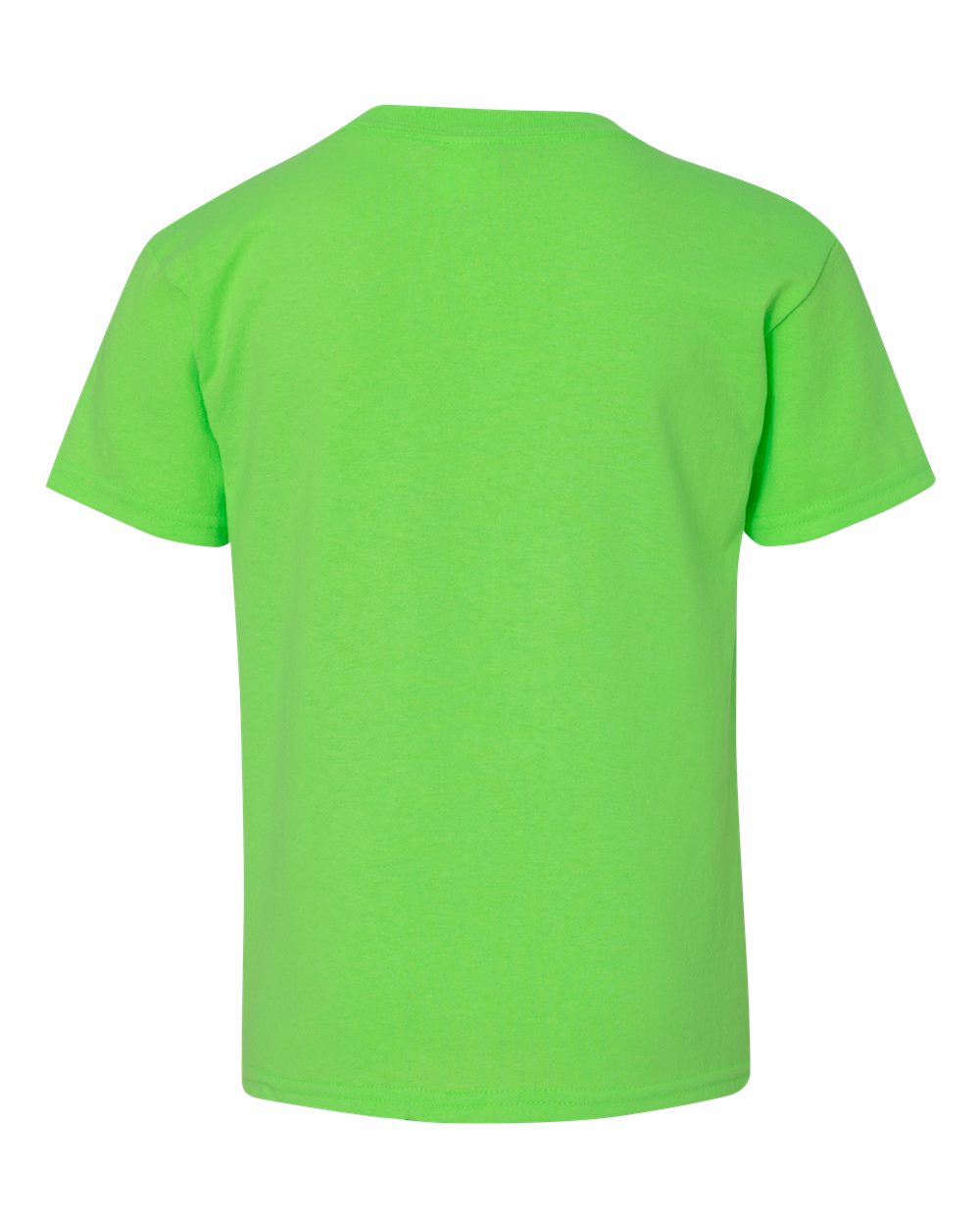 Gildan 5000B Youth Heavy Cotton™ T-Shirt in Neon Green, back