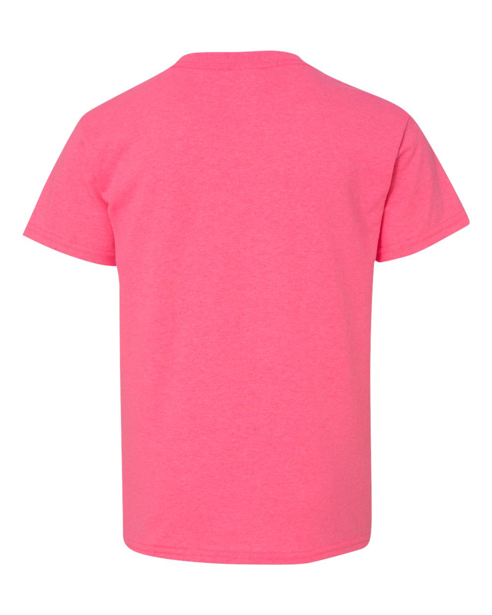 Gildan 5000B Youth Heavy Cotton™ T-Shirt in Safety Pink, back