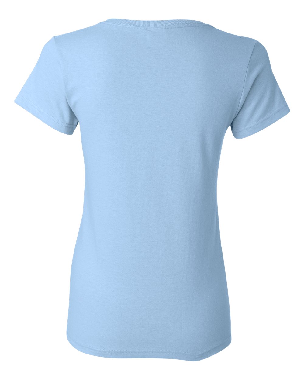 Gildan 5000L Women's Heavy Cotton™ T-Shirt in Light Blue, back