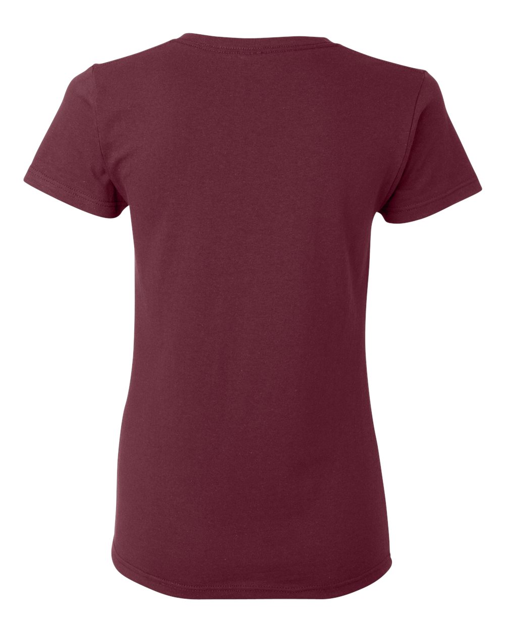 Gildan 5000L Women's Heavy Cotton™ T-Shirt in Maroon, back