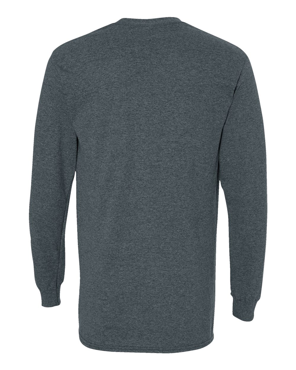 Gildan 5400 Unisex Heavy Cotton™ Long Sleeve T-Shirt in Dark Heather, back