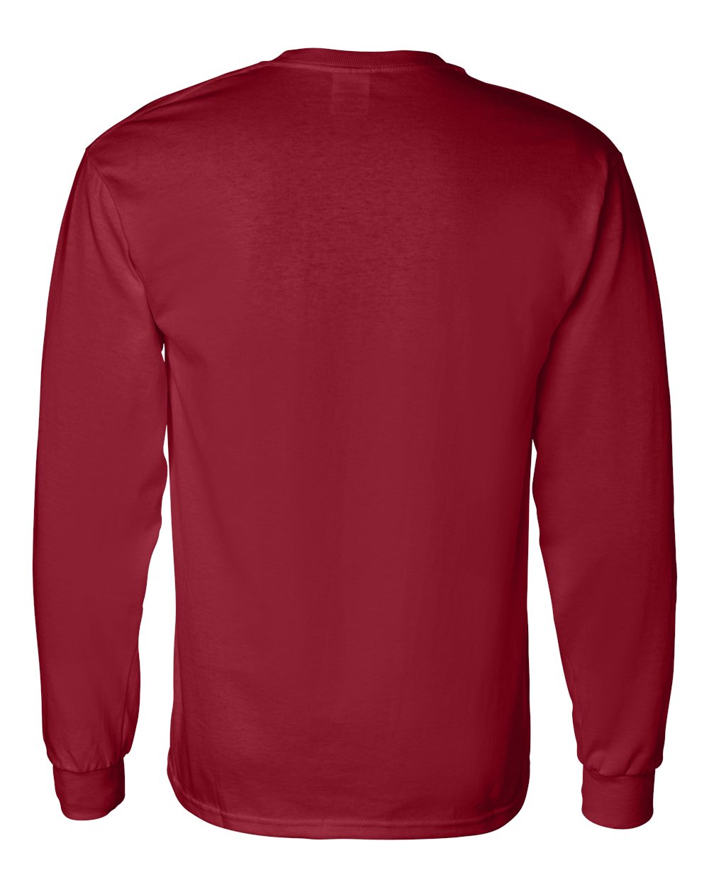 Gildan 5400 Unisex Heavy Cotton™ Long Sleeve T-Shirt in Garnet, back