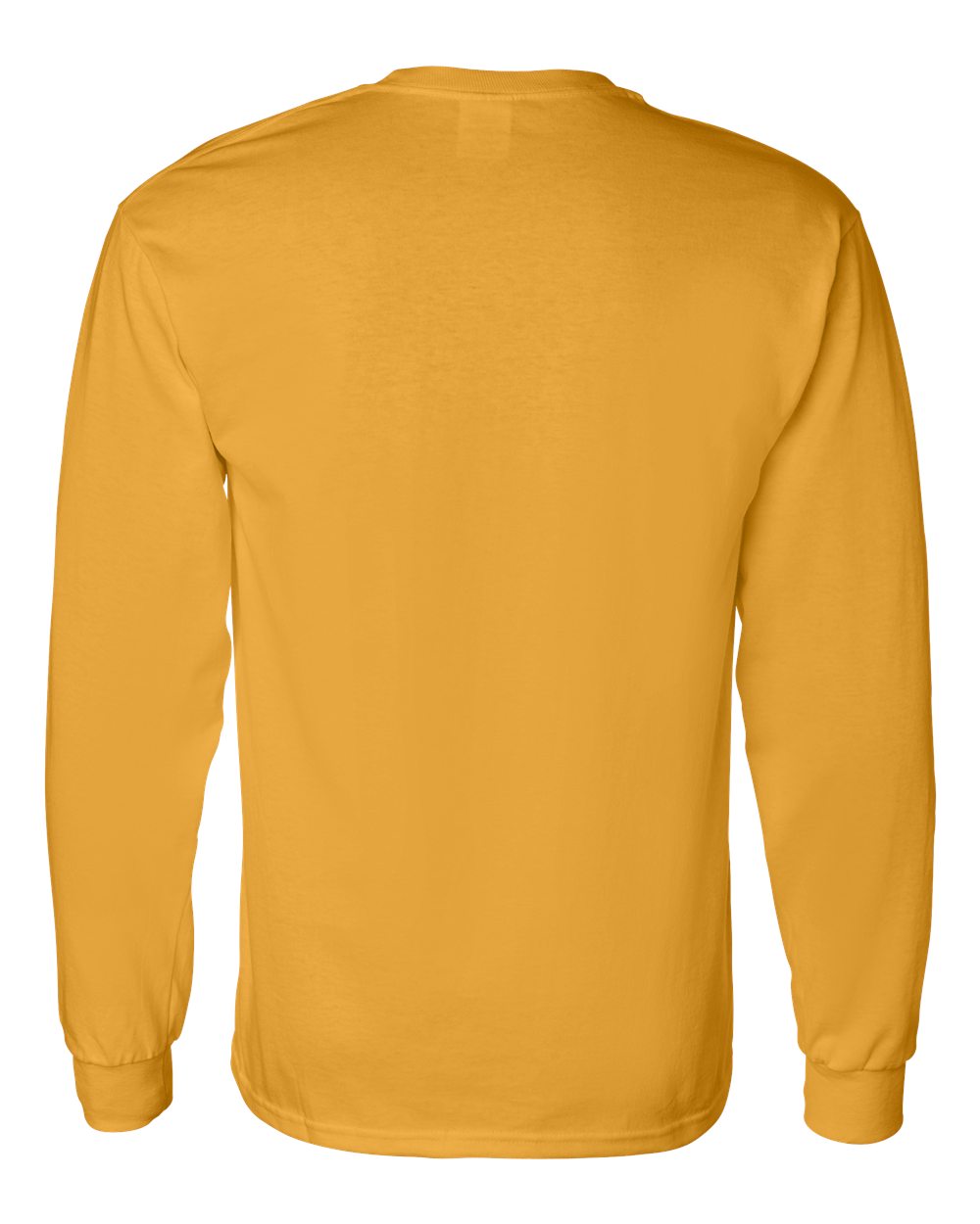 Gildan 5400 Unisex Heavy Cotton™ Long Sleeve T-Shirt in Gold, back