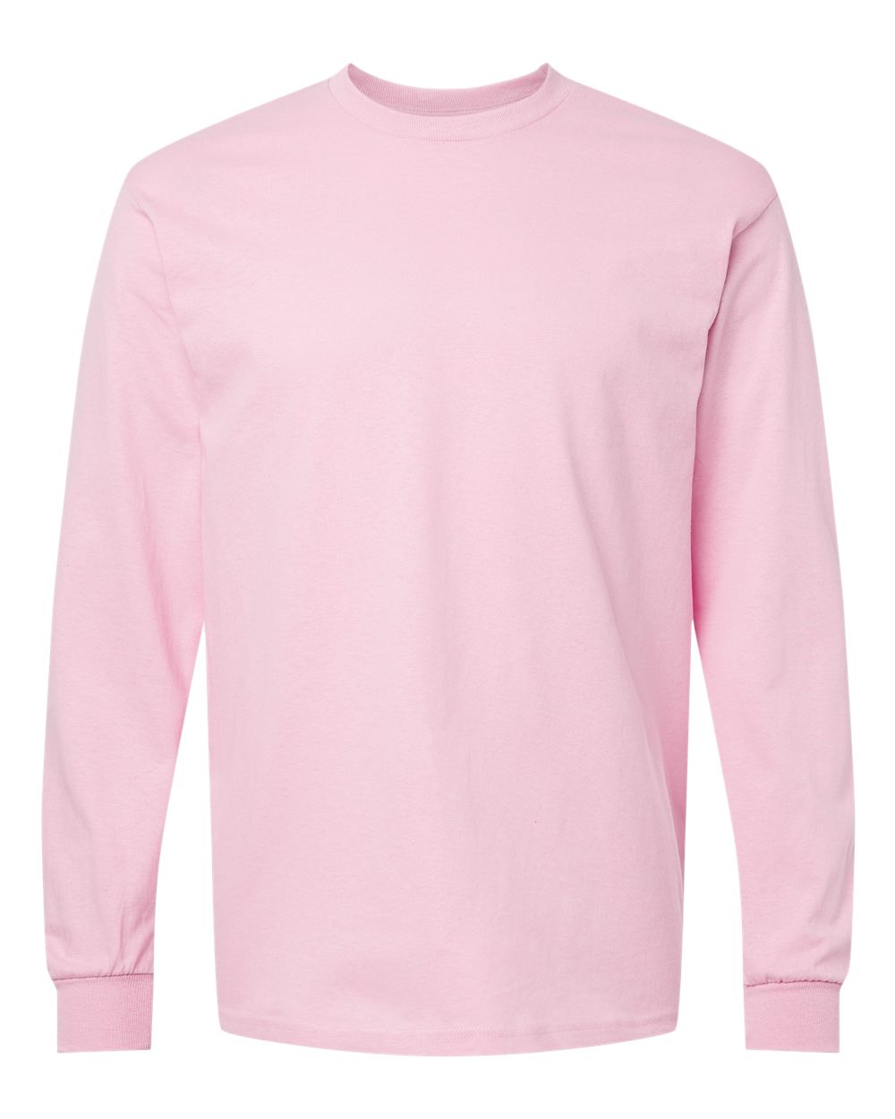 Gildan 5400 Unisex Heavy Cotton™ Long Sleeve T-Shirt in Light Pink