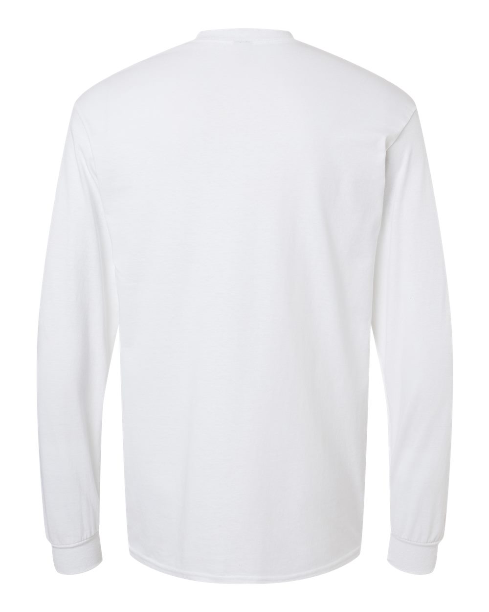 Gildan 5400 Unisex Heavy Cotton™ Long Sleeve T-Shirt in White, back