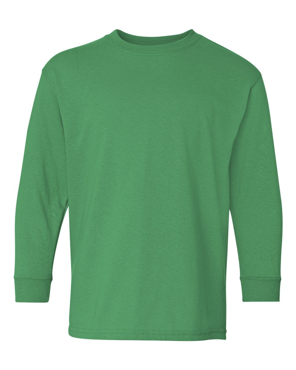Gildan 5400B Youth Heavy Cotton™ Long Sleeve T-Shirt in Irish Green