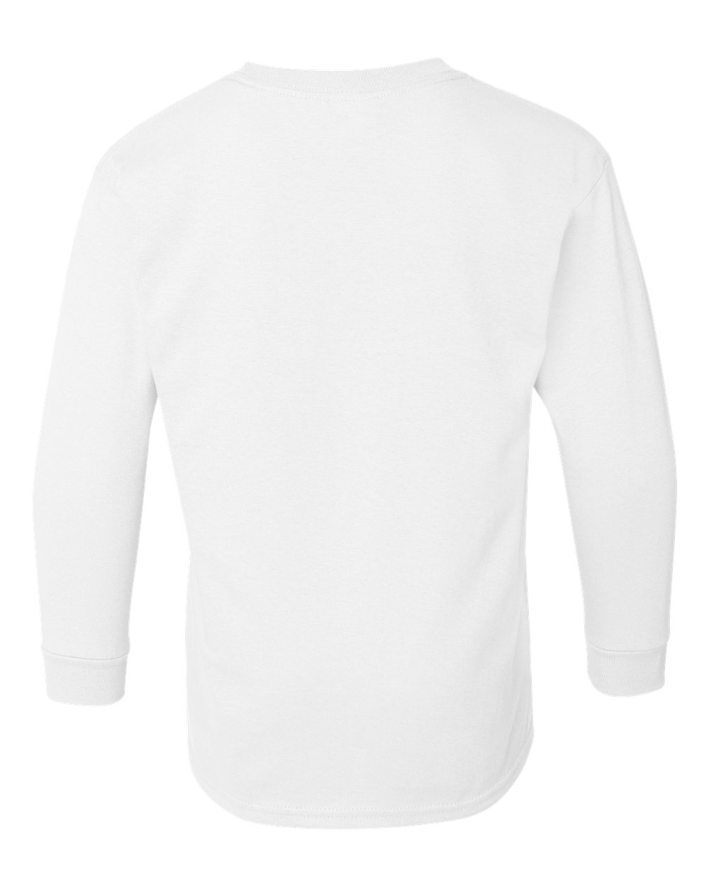 Gildan 5400B Youth Heavy Cotton™ Long Sleeve T-Shirt in White, back