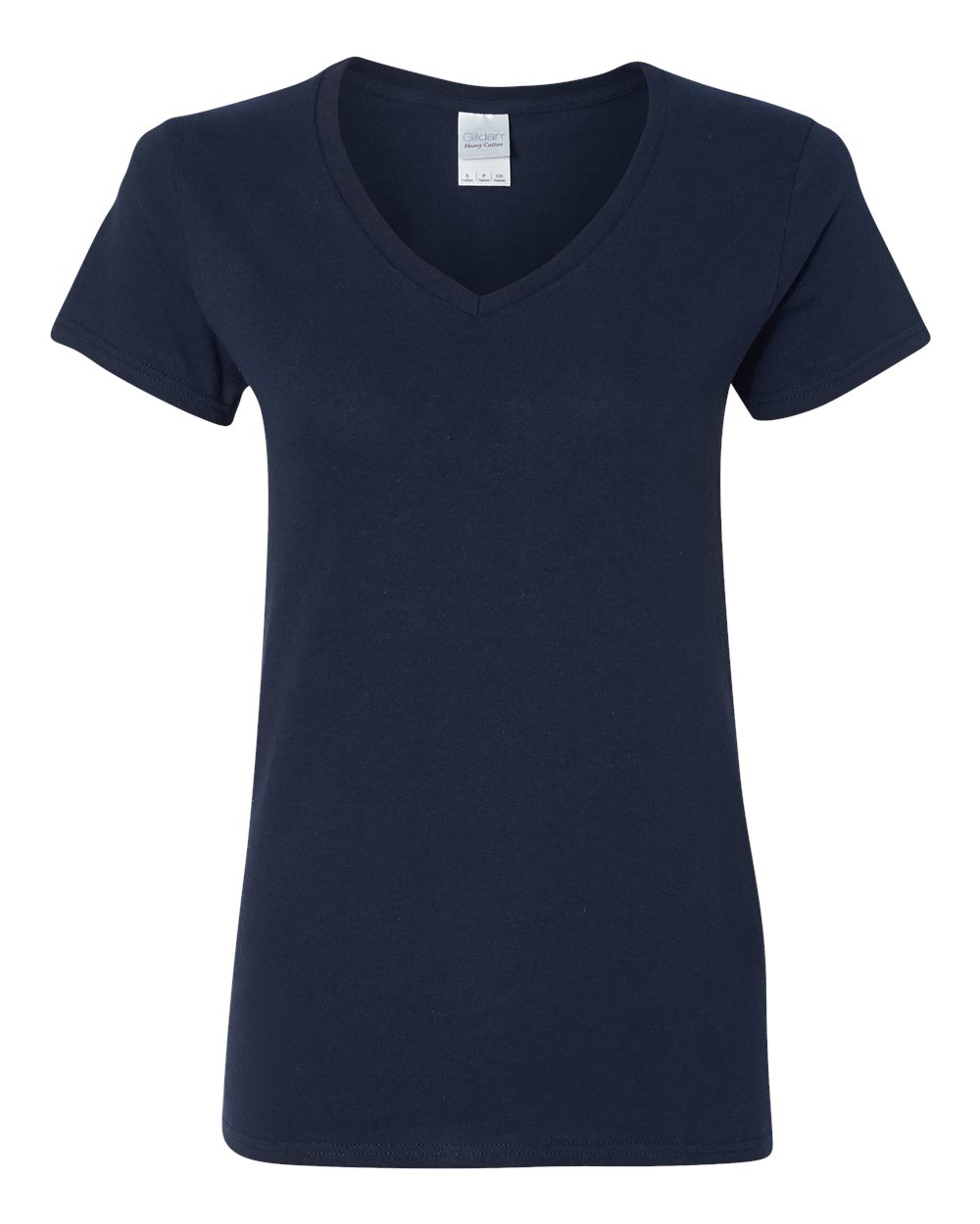 Gildan 5V00L Women's Heavy Cotton™ V-Neck T-Shirt in Navy