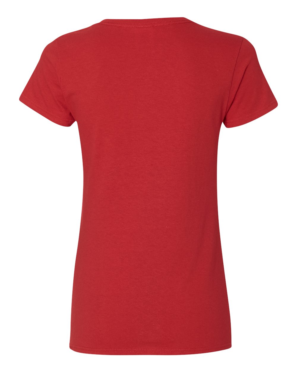 Gildan 5V00L Women's Heavy Cotton™ V-Neck T-Shirt in Red, back